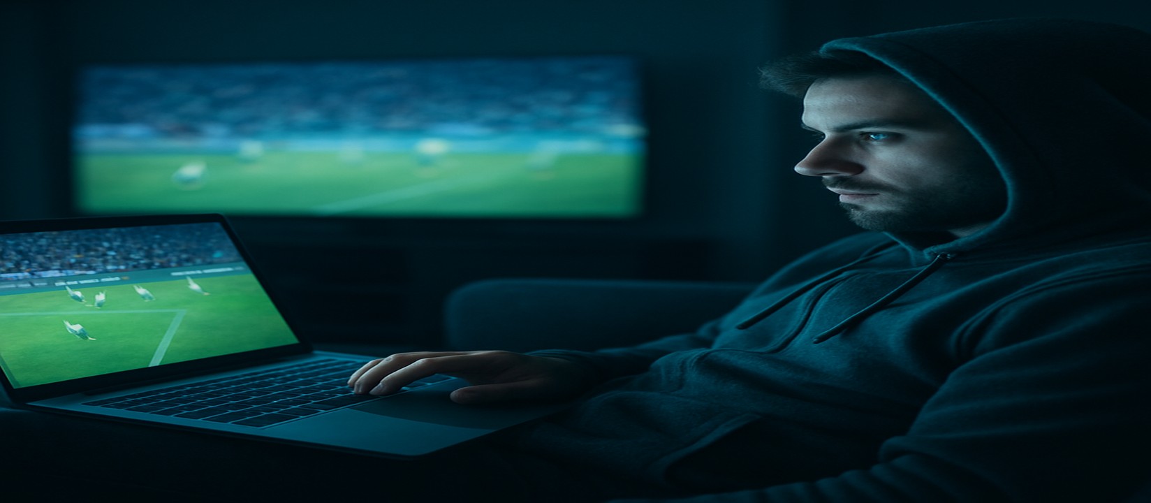 gbaje ব্র্যান্ডের একজন ব্যবহারকারী সোফায় বসে ল্যাপটপে গেম খেলছেন